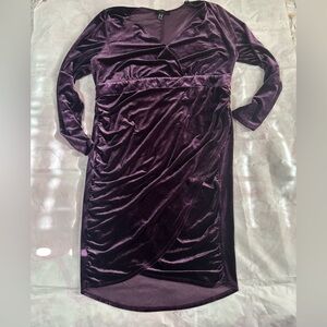 Elegant Purple Velvet Dress